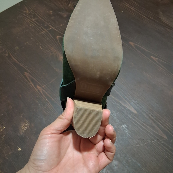 Dingo Green Suede Heeled Boots - Picture 11 of 12